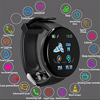 Смарт-годинник Smart Watch D18 з функцією тонометра Black