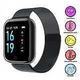 Смарт-годинник Smart Watch T80S Black + 2 браслети — сталевий і силіконовий (температура, пульс, тиск, кисень), фото 4