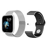 Смарт-годинник Smart Watch T80S Black + 2 браслети — сталевий і силіконовий (температура, пульс, тиск, кисень), фото 6