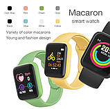 Смарт-годинник Smart Watch Y68S крокомір підрахунок калорій кольоровий екран Blue, фото 4