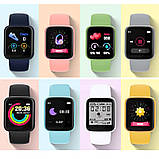 Смарт-годинник Smart Watch Y68S крокомір підрахунок калорій кольоровий екран Blue, фото 5
