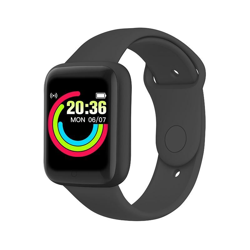 Смарт-годинник Smart Watch Y68S крокомір підрахунок калорій кольоровий екран Black