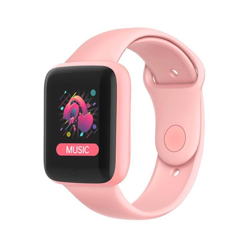 Смарт-годинник Smart Watch Y68S крокомір підрахунок калорій кольоровий екран Pink