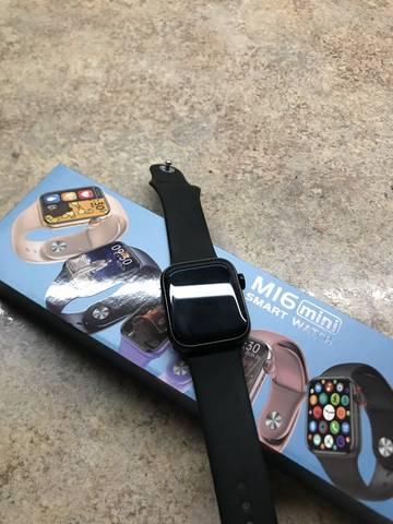 Розумний смарт годинник Watch Series M16 mini 38mm з магнітною зарядкою та мікрофоном Black
