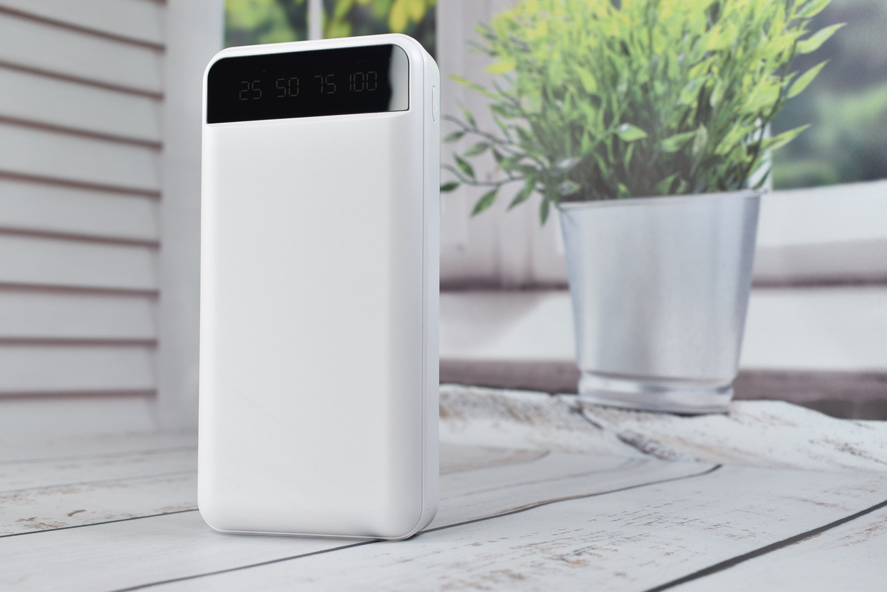 Power Bank Smart Intelligent Fast Charging Павербанк портативний зарядний пристрій 20000mAh White