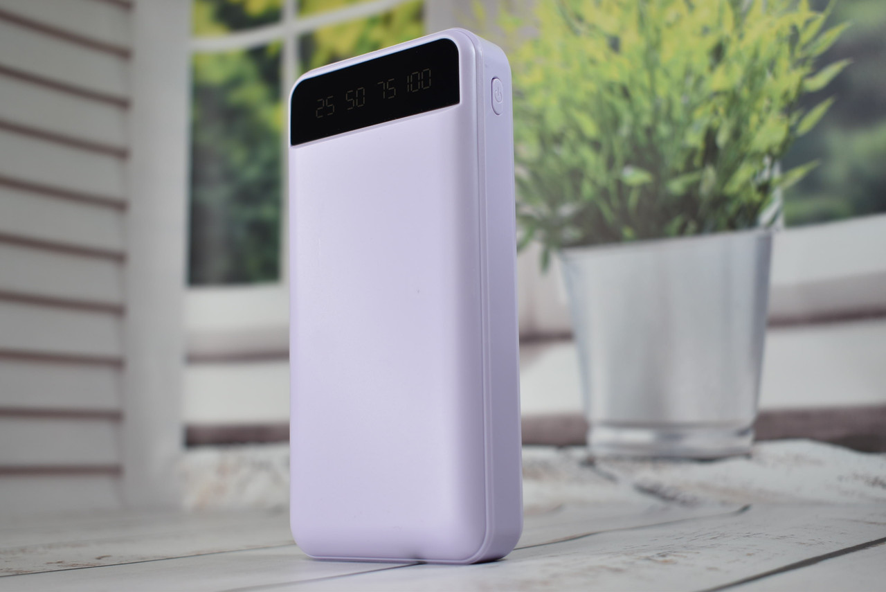 Power Bank Smart Intelligent Fast Charging Павербанк портативний зарядний пристрій 20000mAh Violet