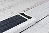 Solar Power Bank Павербанк з сонячною батареєю + ліхтарик 10000 mAh White, фото 6