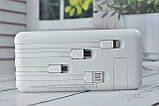 Solar Power Bank Павербанк з сонячною батареєю + ліхтарик 10000 mAh White, фото 8
