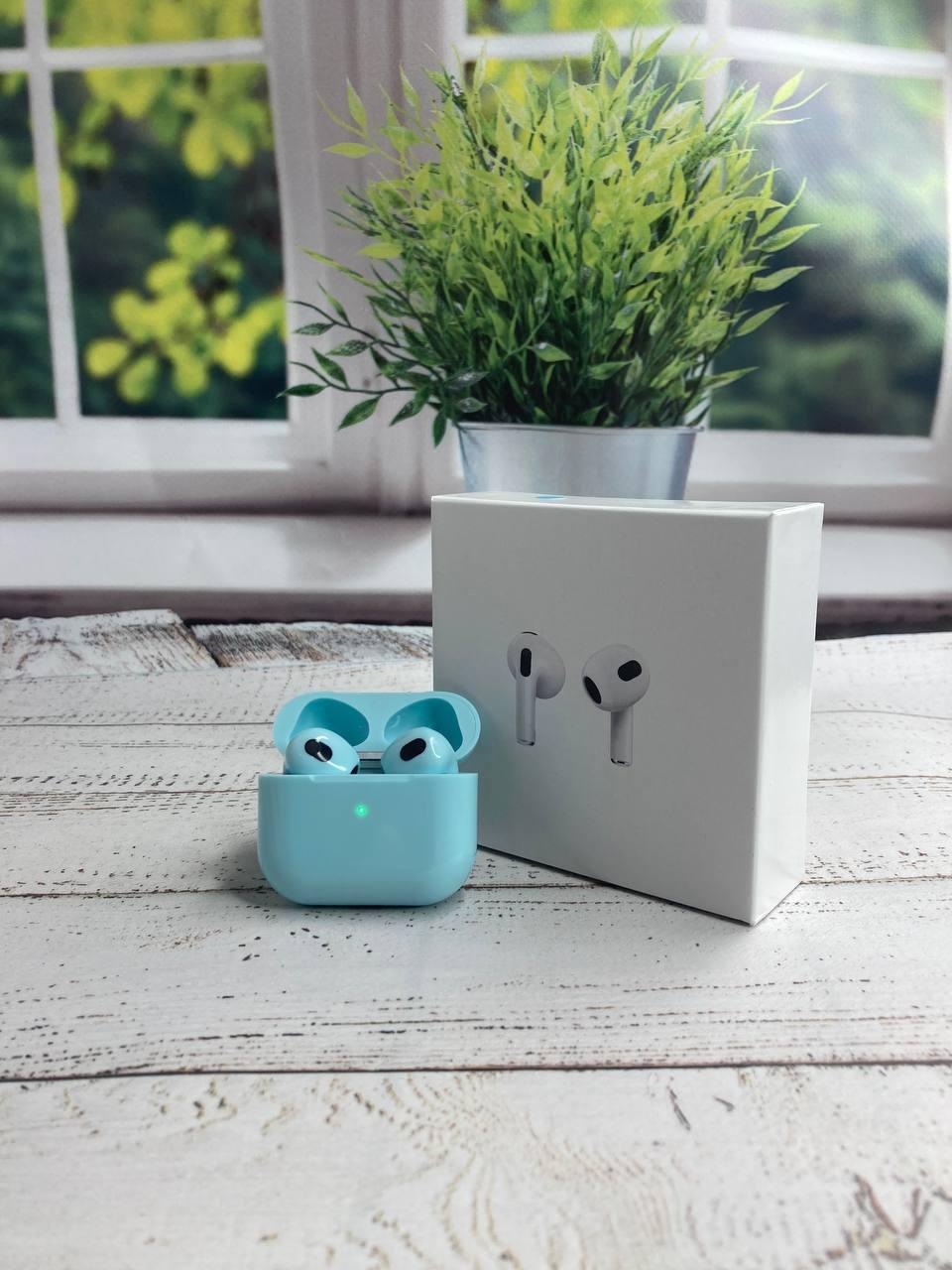 Бездротові  блютуз навушники Air pro 3 Macaroon Blue