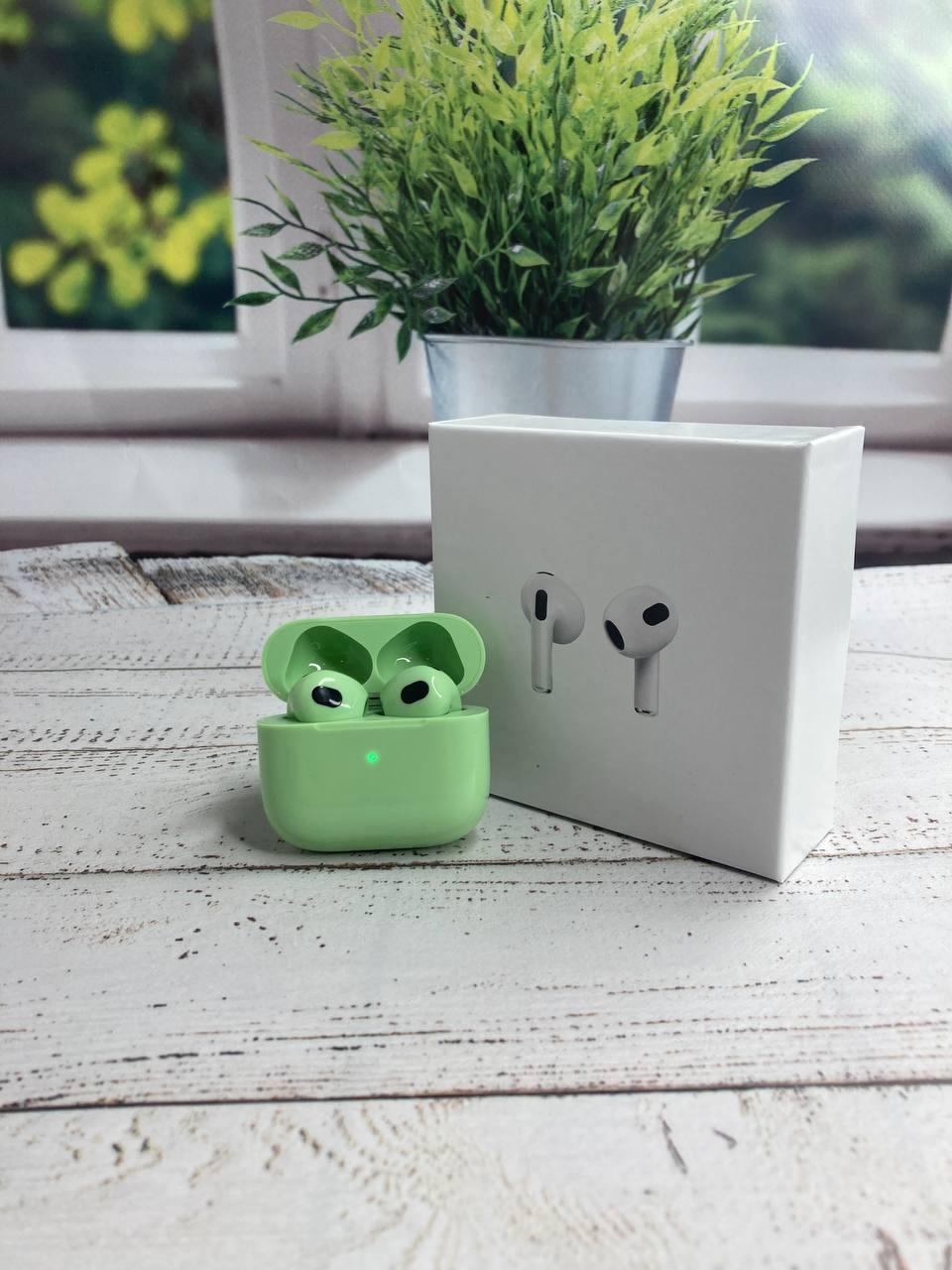 Бездротові  блютуз навушники Air pro 3 Macaroon Green