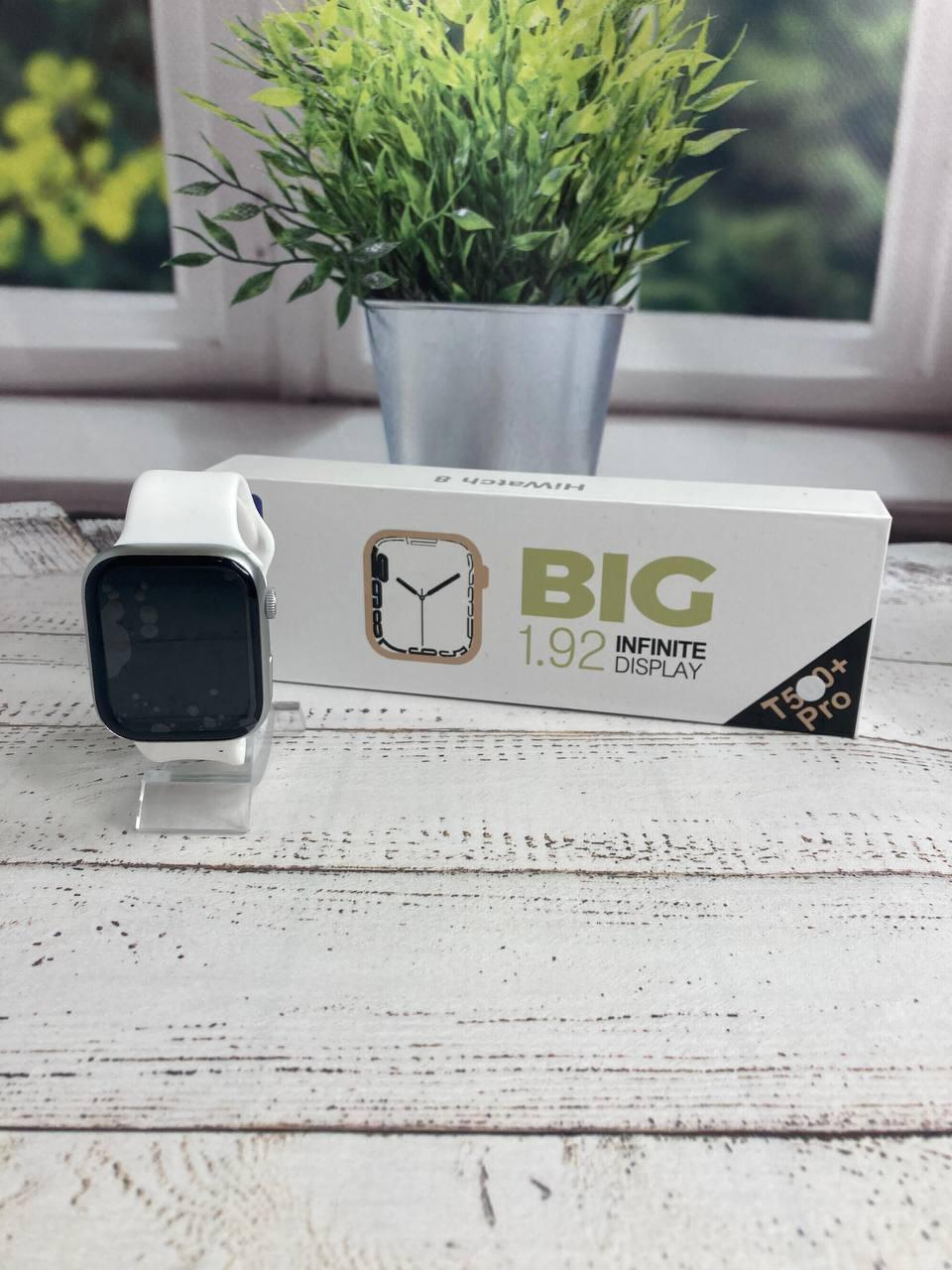 Розумний смарт-годинник Smart watch 8 series 44 мм Т500+ Pro/ Розумний годинник Т500+ Pro White