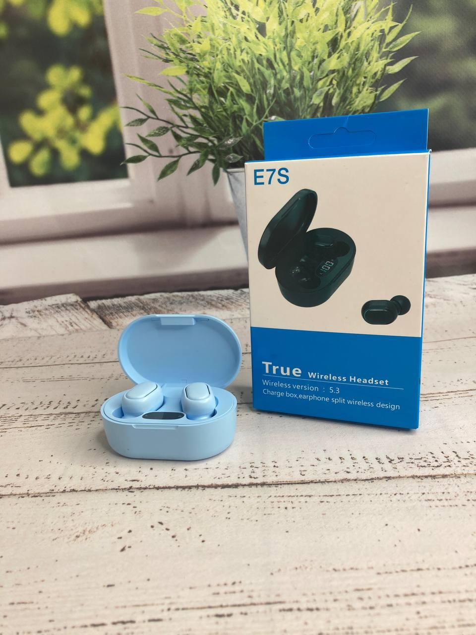 Бездротові Вакуумні Bluetooth навушники СТЕРЕО гарнітура TWS E7S Чорні