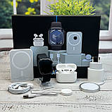 Комплект Megabox (6в1) SmartWatch 9 Навушники Air pro Вакуумные бездротовий Павербанк  Black, фото 3
