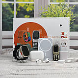 Комплект X8Plus Smart Watch Ultra 2 + Air pro + Павербанк + Телефон Black, фото 4