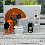 Комплект X8Plus Smart Watch Ultra 2 + Air pro + Павербанк + Телефон Orange, фото 6