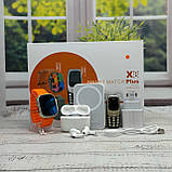 Комплект X8Plus Smart Watch Ultra 2 + Air pro + Павербанк + Телефон Orange, фото 8