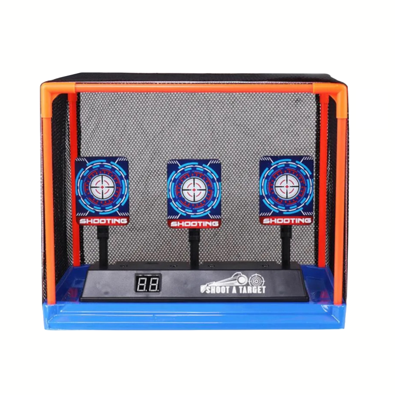 Іграшкова Автоматична Мішень Дитяча на Три Цілі Електронна з Автоповерненням Мішеней та Таблом для Рахунку з Сіткою та Звуковими, фото 1