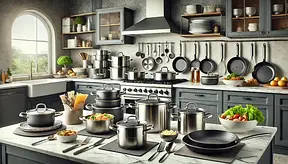 Набори кухонного посуду (каструль, казанів)