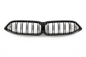Решітка радіатора BMW 8 G14 G15 G16 рестайл (2022+) тюнінг ніздрі стиль M8 (чорний глянець)