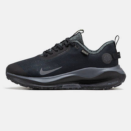 Зимові Чоловічі Кросівки Nike React X Infinity Run 4 Gore-Tex / Найк Реакт Х Інфініті Ран 4 Гор Текс Чорні, фото 1