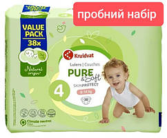 Підгузки Kruidvat pure&soft Нідерланди 4 (8-14кг) 5шт (пробний набір)