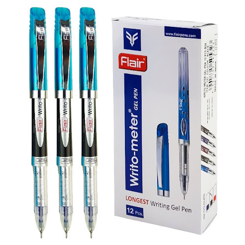 Ручка гелева синя Writo-meter Gel 1,5км Flair 747А=825
