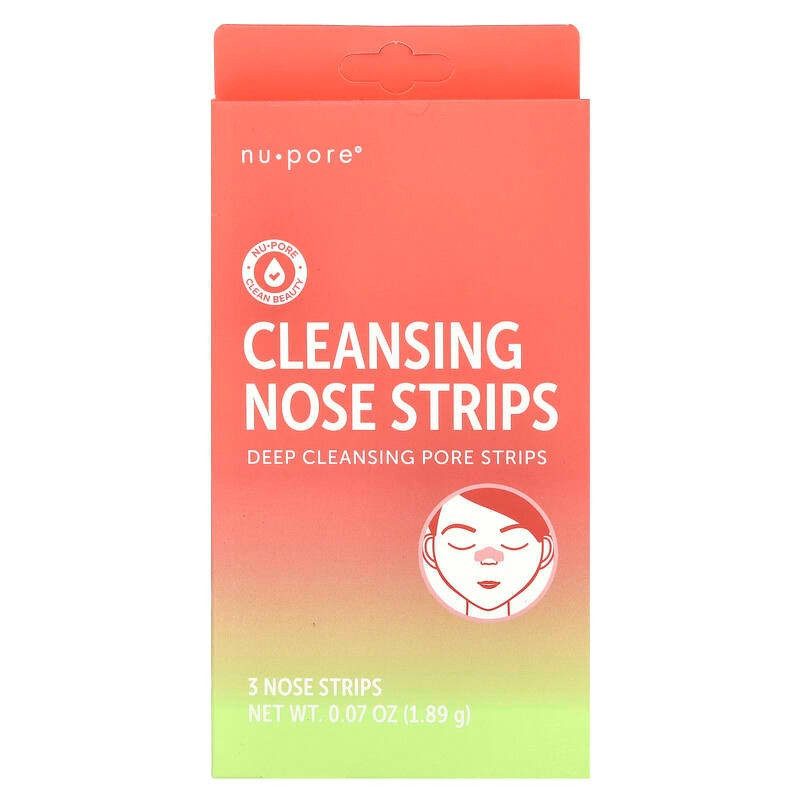 Очищаючі смужки для носа Nu-Pore "Cleansing Nose Strips" глибоке очищення пір від вугрів та точок (3 смужки), фото 1