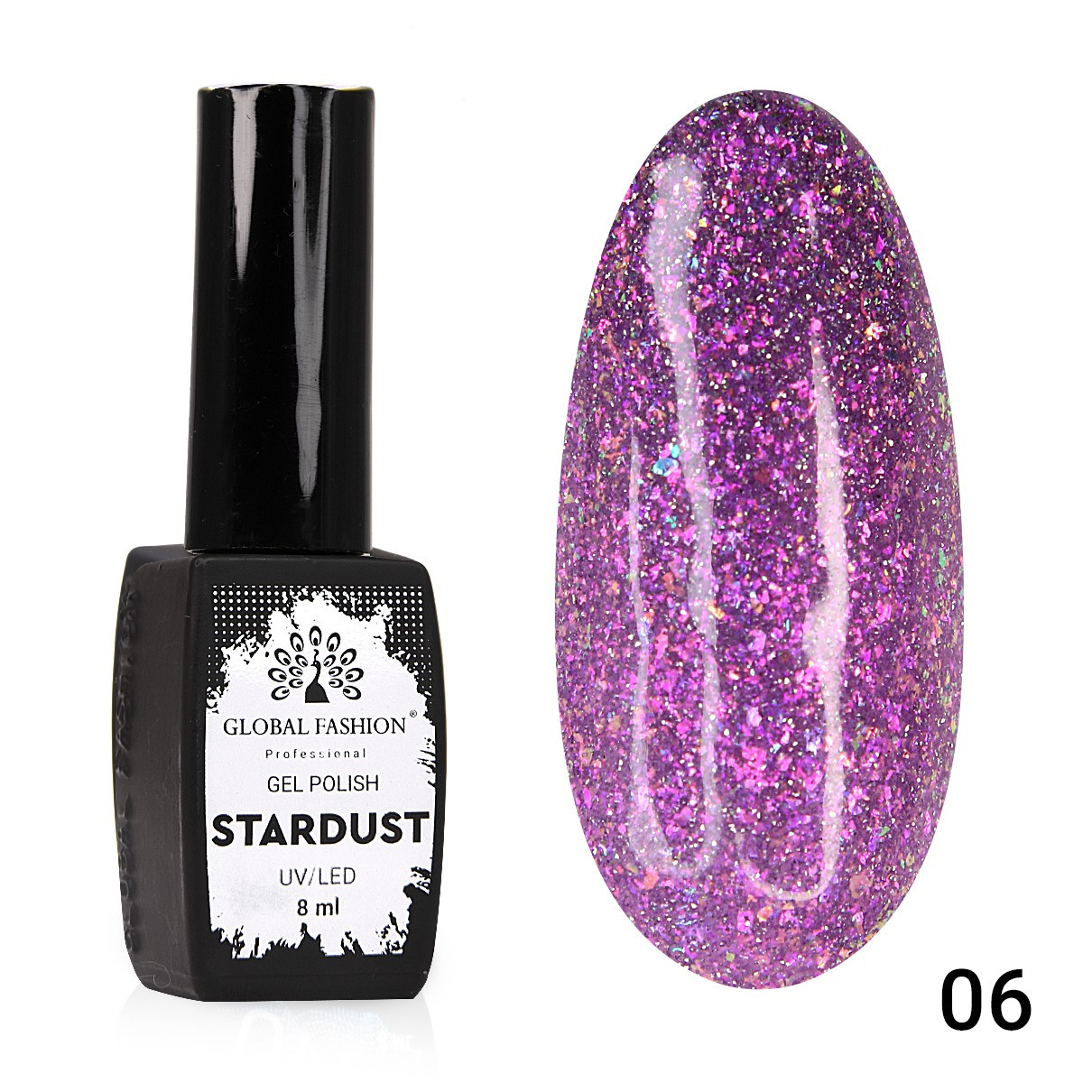 Гель-лак Global Fashion Stardust #6, 8 мл