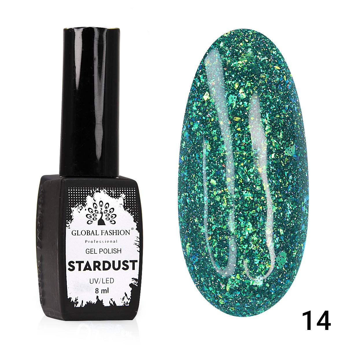 Гель-лак Global Fashion Stardust #14, 8 мл