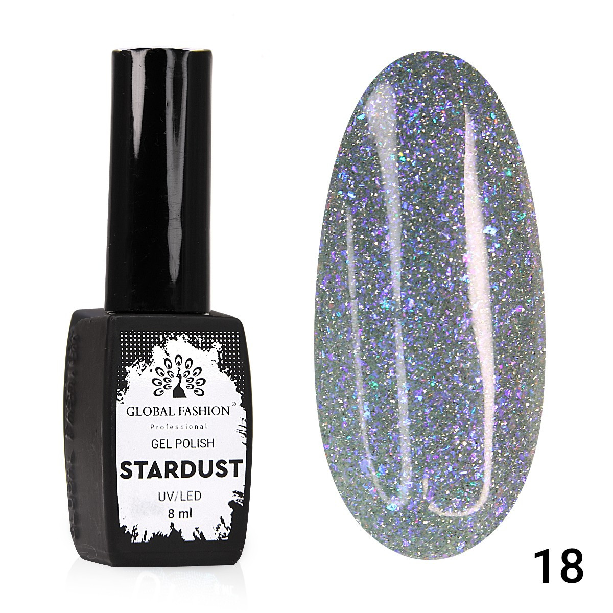 Гель-лак Global Fashion Stardust #18, 8 мл