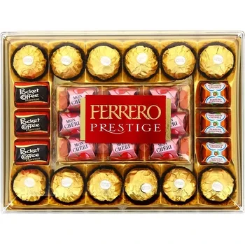 Цукерки шоколадні в коробці Ferrero Prestige,319г, асорті на подарунок, коекція рафаелло та фенерро
