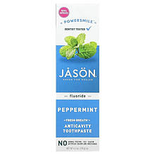 Зубна паста проти карієсу Jason Natural, PowerSmile "Anti-Cavity Toothpaste" зі смаком перцевої м'яти (119 г)