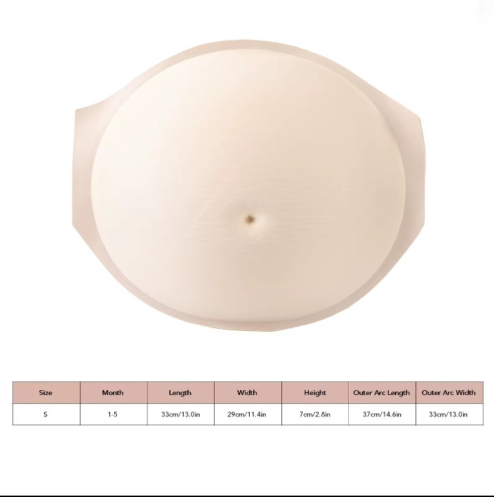 Великий паралоновий накладний живіт вагітність. Накладний живіт для імітації вагітності, фото 1