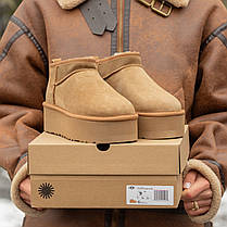 Зимові Жіночі Черевики UGG Classic Ultra Mini Platform Brown / УГГ Класик Ультра Міні Платформ Коричневі, фото 5