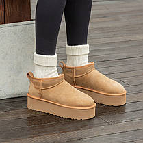 Зимові Жіночі Черевики UGG Classic Ultra Mini Platform Brown / УГГ Класик Ультра Міні Платформ Коричневі, фото 6