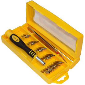 Викрутка для точних робіт із насадками Набір 22 шт. VOREL 64395 (Польща)