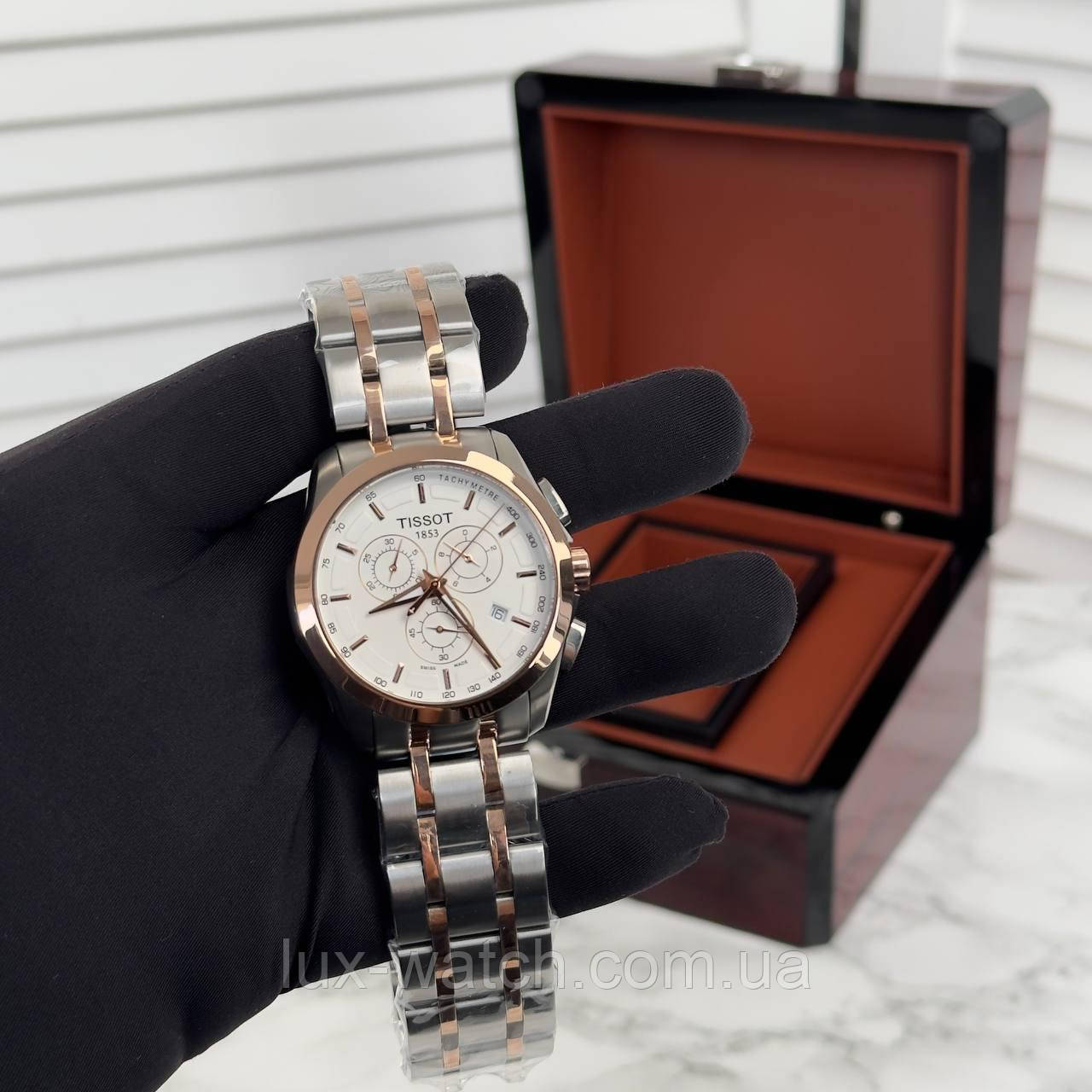 Годинник чоловічий Tissot LT60 Metal Steel Silver/Gold-White