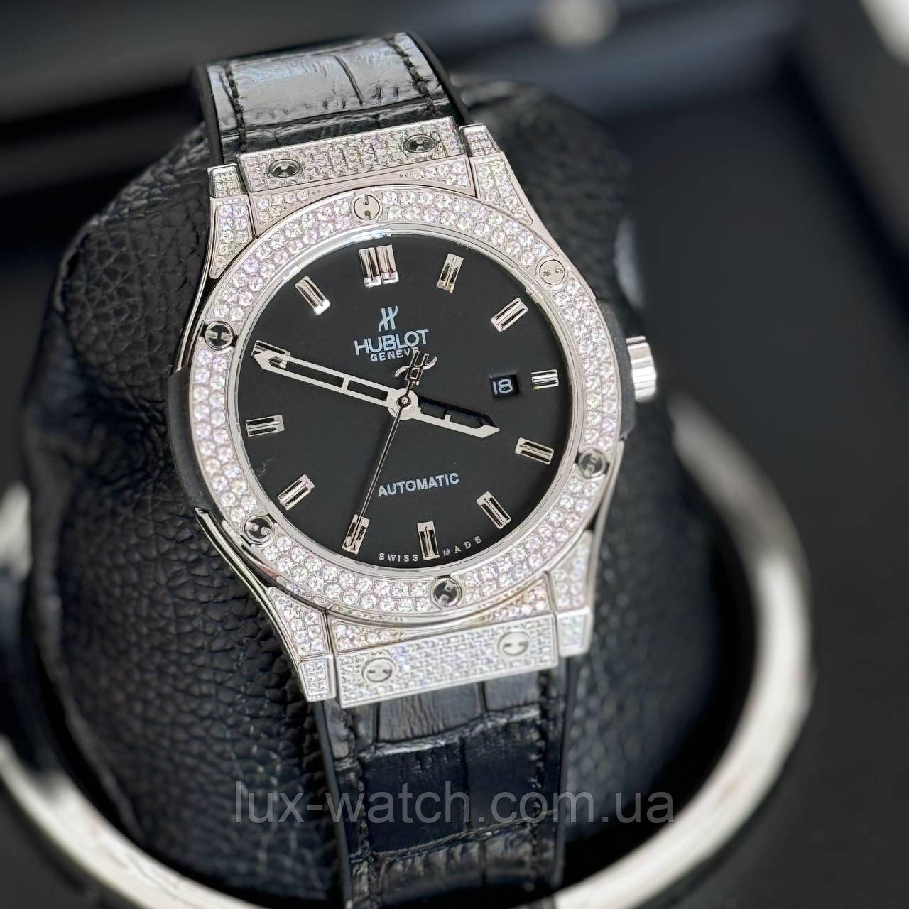 Годинник наручний Hublot Classic Fusion Diamond Automatic Silver-Black