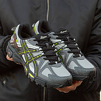 Зимові Чоловічі Кросівки Asics Gel-Kahana 8 Gore-Tex Grey Green / Асікс Гел-Кахана 8 Гор Текс Сірі із Зеленим, фото 4