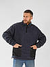 Чоловіча зимова кофта худі із хутра "баранчик" на флісі з коміром стійкою на блискавці та накладними кишенями, фото 3