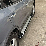 Бічні пороги Rainbow на Hyundai Santa Fe 2000-2006 Пороги майданчика Хюндай Санта Фе 2шт, фото 2
