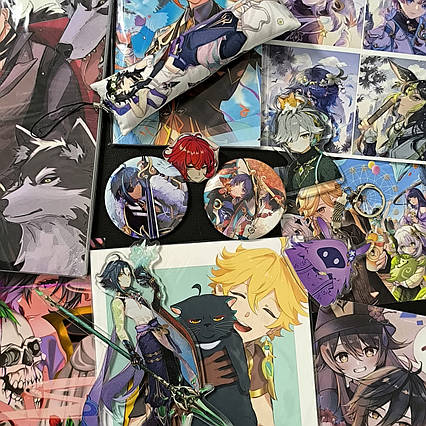 Набір Геншин Імпакт з акриловой фігуркою / Genshin Impact