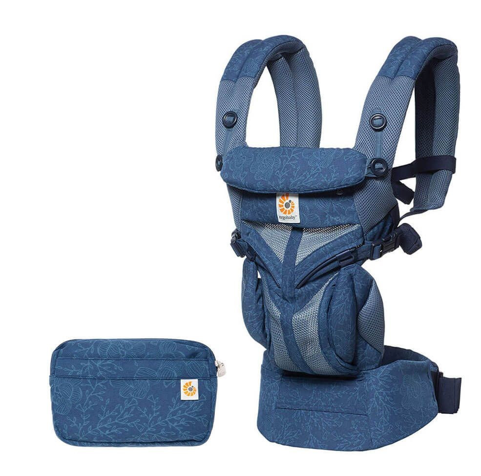 Рюкзак-переноска Ergobaby Omni 360 Baby Carrier All-In-One Cool Air Mesh з народження Blue Blooms