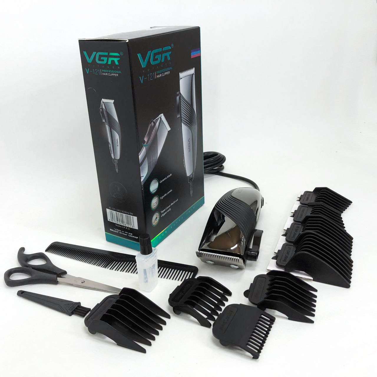 Машинка для стрижки для дому VGR, Тример для скронь Тример бороди від батарейок WA-96, фото 1