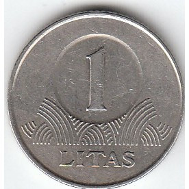 Монета Литви 1 літ 1999-2008 рр.