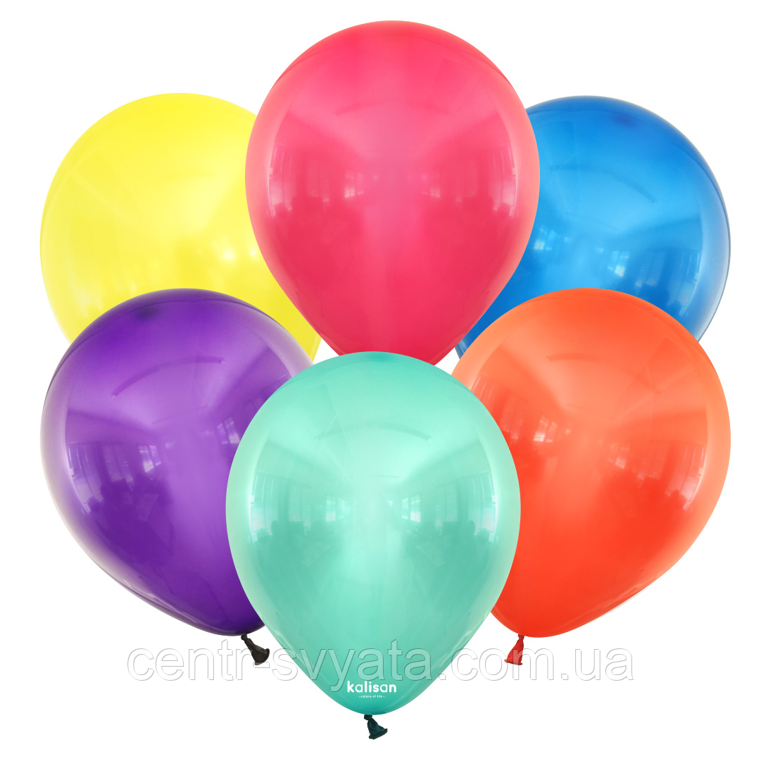 Латексна кулька Kalisan 12"(30 см) Crystal Assorted | Кристал асорті