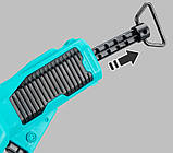 Дитячий дводульний обріз бірюзово-білий з м'якими кулями, окулярами та 40 снарядами, фото 7