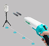 Дитячий дводульний обріз бірюзово-білий з м'якими кулями, окулярами та 40 снарядами, фото 8