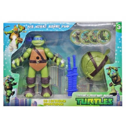 Герой Comics Черепашки Ніндзя з проектором 2 вида 0811В-11/14 в коробці 28х20 см, фото 1