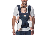 Рюкзак-переноска Ergobaby Omni 360 Baby Carrier All-In-One Cool Air Mesh з народження Pink Stripes solve, фото 6